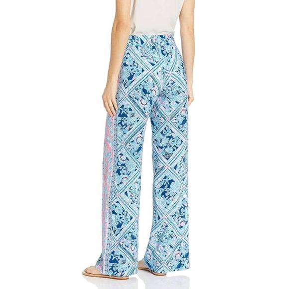 NWT Lilly Pulitzer Bal Harbour Zanzibar Mid-Rise Flowy Palazzo Pant Size XS - Picture 4 of 10